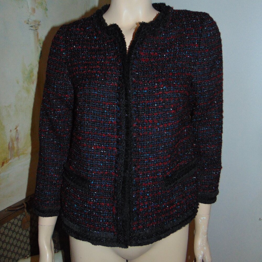 Gerard Darel Blazer Tweed Paris Jacket Business Minimalist Elegant Luxury 38/S
